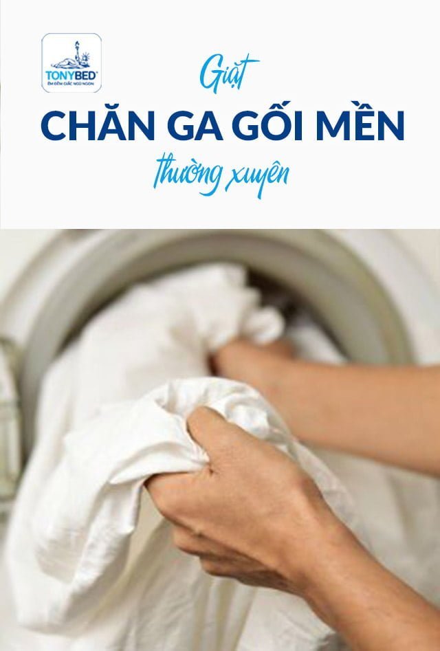thường xuyên vệ sinh và giật chăn ga nệm