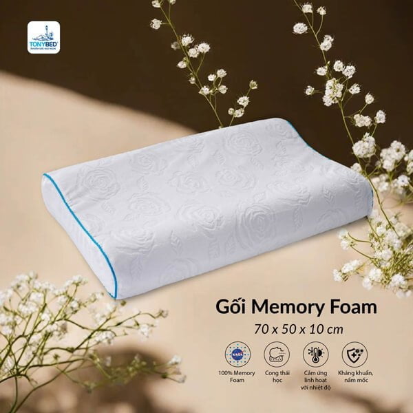 Gối công thái học chất liệu Memory foam