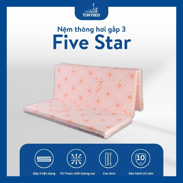 Nệm thông hơi gấp 3 Five Star